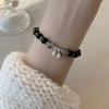 Pulseira Feminina de Verão de Alto Nível com Design de Nicho e Contas de Cristal e Borboleta Colorida, Pulseira de Namorada de Alto Nível que Combina com Tudo