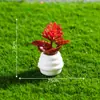 Paisagem em miniatura criativa simulação pequenos vasos de flores, casa de boneca DIY materiais de paisagismo de jardinagem, acessórios decorativos e pequenos ornamentos