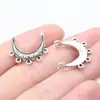 Conector Multicolorido em Forma de Meia-Lua com Cinco Furos 20X18mm/17X15mm Acessórios DIY Acessórios para Brincos