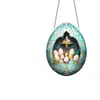 Nuevo Llavero Colgante para Mochila de Acrílico Plano con Huevo de Color Exquisito, Colgante Creativo, Cruz de Pascua Transfronteriza