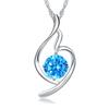 Jin Jiahua Moda Collar de Plata Collar con Colgante Suave Colgante Suave de Curva de Amor Cadena para Clavícula Regalo de Cumpleaños