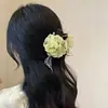 Nuevos Colores Flor Phalaenopsis Pinza de Pato Pinza para el Cabello en la Parte Posterior de la Cabeza para Mujer Pinza Horizontal Lateral Pasador