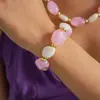 Collar ovalado geométrico de acrílico transfronterizo europeo y americano, cadena personalizada para la clavícula de dopamina, accesorio versátil de alta gama