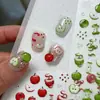 Nuevas Pegatinas para Uñas Jelly Populares en Xiaohongshu Lindas Pegatinas para Uñas de Niños Fábrica al por Mayor Manzana Verde