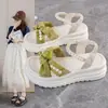 Sandalias Elásticas de Suela Gruesa para Mujer, Estilo Nuevo Verano 2025, Ligeras y Versátiles, Adecuadas para el Trabajo Diario y para Usar con Vestidos, Zapatos de Playa