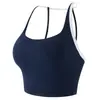 Cross-border cinto fino cor combinando lindas costas roupas íntimas esportivas femininas à prova de choque push-up uma peça colete de ioga corrida treinamento fitness