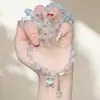 Pulsera de Cristal de Vidrio con Conejo Estilo Nuevo, Joyería de Nicho de Lujo Ligero, Accesorio de Pulsera DIY para Iluminar la Piel, para Fiesta de Estudiantes, Mujeres