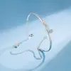 Pulsera tobillera de mariposa para mujer, diseño de nicho de verano, sensación de alta gama, pulsera de doble capa, celebridad de internet, estilo de lujo ligero, tono frío, joyería para manos, moderna