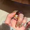 Anillo Giratorio de Plata Pura S925 con Forma de Estrella y Diamante Brillante para Mujer, Estilo Vintage con un Toque de Lujo, Anillo de Diseño Nicho, Popular en Xiaohongshu