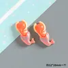 Desenho Animado Vilão de Natação Resina Pequenos Acessórios Artesanal DIY Copo de Água Ímã de Geladeira Furo Fivela de Sapato Grampo de Cabelo Acessórios de Joias