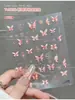 Adesivos de Borboleta para Nail Art 2026 Novo Tendência 3D Em relevo Cristal Diamante Concha Brilho Decalques de Unha Acessórios