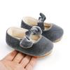 Zapatos de Princesa para Bebé Niña Primavera y Otoño de 0 a 1 Año Gamuza Lazo Suela Suave Zapatos de Bebé Zapatos para Niños Pequeños Venta al por Mayor