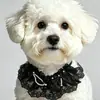 Toalla Saliva Mascota Transfronteriza, Babero Gato, Moño, Adorno de Encaje, Accesorios Perro, Bufanda, Venta al por Mayor Fabricante