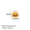 Colgante Personalizado de Oro Pulido para Halloween Accesorios de Joyería DIY de Acero Inoxidable Aretes Hechos a Mano Collares Accesorios Festivos