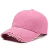 Boné de Baseball Lavado Desgastado Rasgado Retrô Masculino Primavera Outono Letra Moda Casual ao Ar Livre Proteção Solar Chapéu Bico de Pato Feminino