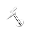 Titanio G23 Clavo para Labio Uña de Cuerpo Uña de Oreja Luna Estrella Amor Rayo Cruz Aleación de Titanio Joyería para Perforación Uña de Oreja