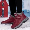 2026 Pantufas de Inverno Sapatos de Algodão Masculino para Exterior Masculino Temporada Botas de Neve de Cano Alto Sapatos para Caminhada de Idosos Feminino Mãe Veludo Plus