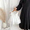 Ropa de Verano 2026 Mameluco de Algodón con Encaje Bordado para Niñas Vestido de Bebé de Manga Corta Conjunto de una Pieza de Manga Corta para Recién Nacidos