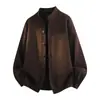 Suéteres de punto a juego para hombre y mujer con cuello alto, estilo cárdigan, estética "old money", business casual, abotonados, alta gama, venta al por mayor de fábrica transfronteriza