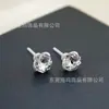 Aguja de Biocerámica Nuevo Plato de Flores Diamante Rosa Brillante Aretes para Perforación de Oreja Clavos para Hélice de Oreja Clavos para Cartílago de Oreja Agujas Antialérgicas