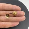 Accesorios de joyería de aleación DIY pétalos huecos soporte de flores cuentas espaciadoras para pulsera cuentas de posicionamiento material de capullo de flor V149