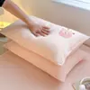 Fundas de Almohada de Algodón tipo Waffle, un Par de Rellenos de Almohada, Fundas de Almohada de Algodón Puro Frescas y Sencillas para Dormitorios de Estudiantes, Pieza Individual