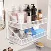 Estante de almacenamiento para baño, organizador de pared multicapa para el tocador, estante de esquina de pared para el baño sin perforaciones