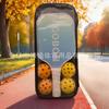 Raqueta de pico de fibra de vidrio con superficie de panel de nido de abeja, diseño de patrón de impresión a color, deportes al aire libre en interiores, raqueta de pico con borde cruzado