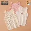 Camiseta interior de algodón puro clase A para niñas, top de capa base de verano, camiseta exterior sin mangas para niñas pequeñas y bebés