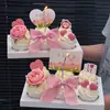 Decoración para Cupcakes del Día de San Valentín Chino 2025 Inserto Pareja de Enamorados Feliz Festividad Accesorios para Vestir Rosas
