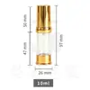 Botella atomizadora de vacío de alta gama 10g dorada portátil para viaje botella de vacío para loción botella dispensadora de pulverización fina con pulsador AS