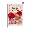 Bandera de Jardín para el Día de San Valentín 2026 Nuevo Patrón de Amor Impreso Atmósfera del Día de San Valentín Bandera Decorativa Personalizada con Fotos