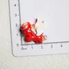 Accesorios de Resina para Manualidades de Dibujos Animados Joyería Año Nuevo Pegaso Rojo Pasador para el Cabello Funda para Teléfono Móvil Hebilla de Zapato Llavero Colgante Material