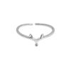 Anel de raposinha fofo feminino design de nicho ins personalidade criativa elemento animal anel anel abertura ajustável