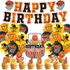 Decoración de Fiesta de Cumpleaños Infantil Estilo Deportivo Tema Baloncesto Bandera Pastel Tarjeta Globo Set de Vajilla Desechable