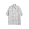 Yidao Vintage 2026 Verano Nuevo Estilo Cityboy Japonés Camisa de Manga Corta a Cuadros Unisex Corte Holgado
