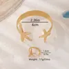 Nuevo traje de anillo de pulsera de estrella de mar de alto sentido de verano adecuado para el uso diario en la playa y las vacaciones de las mujeres