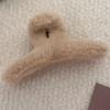 Coreia do Sul grande cor sólida de pelúcia hairpin volume de cabelo grande volta cabeça updo grampo de cabelo clipe de tubarão de alta qualidade cocar peludo