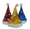 Sombrero de Navidad directo de fábrica sombrero de regalo sombrero de franela de Navidad adorno para la cabeza de Navidad adornos para el cabello sombrero de Navidad de estrella de cinco puntas