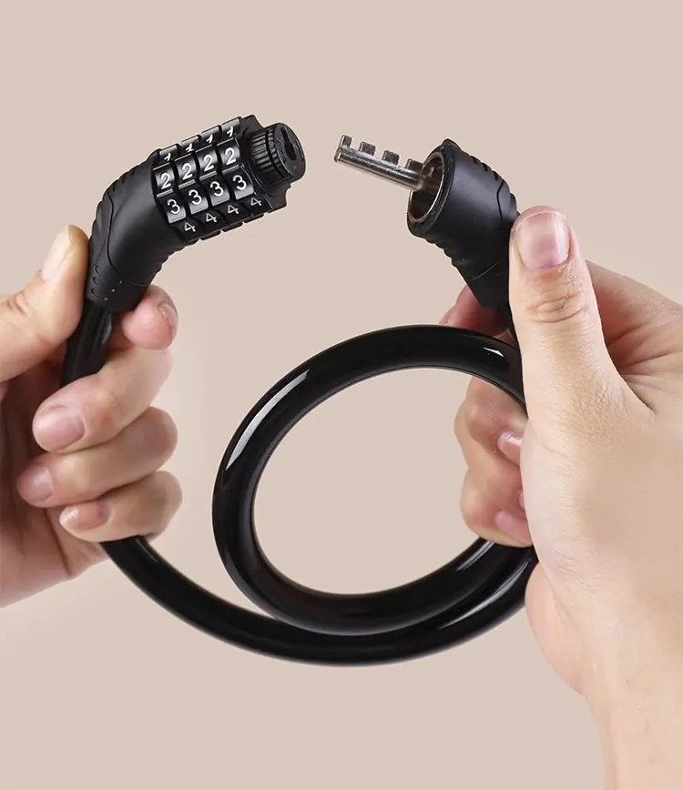 钢制锁芯自行车密码锁