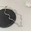 Diseño Nicho Collar de Patrón de Onda de Alta Gama para Mujer Verano Simple Combinable Cadena de Cuello Nuevo Estilo Estilo ins Cadena de Collar