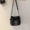 Bolsa Jeans Estilo Coreano 2026 Nova Fofa Bordado de Desenho Animado Corgi Bolsa Transversal Bolsa de Ombro Moda Feminina Bolsa Feminina