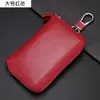Bolsa de Chaveiro com Zíper de Grande Capacidade Gran para Homens Montada na Cintura Couro Genuíno Porta-Cartões Feminino Chaveiro Multifuncional Impermeável