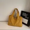 Bolsa de Lona Versátil Transfronteiriça Bolsa de Ombro Grande Capacidade Estilo Coreano Estilo Preguiçoso Bolsa para o Dia a Dia Bolsa de Compras Bolsa Tote Leve