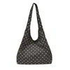 Bolsa de lona com estampa de leopardo, moderna e de grande capacidade, bolsa de ombro feminina, estilo coreano, design casual e simples de bolinhas