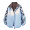 Chamarra de vuelo casual de moda para hombre, estilo americano, reversible, para primavera y otoño, corte holgado, marca de moda, chamarra exterior para pareja