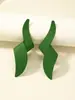 Pendientes Europeos y Americanos Transfronterizos Más Vendidos Pendientes Grandes Retorcidos con Pintura Brillante Estilo Ins Japonés y Coreano Moda Simple Pendientes Distintivos para Mujer