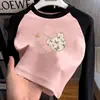 Blusa Térmica Feminina de Fleece Escovado Outono Inverno Estilosa Tamanho Médio a Grande Infantil Camiseta Color Block de Manga Longa Menina Gola Redonda Roupa Íntima Top