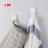 Nsh 7010 Gancho Adhesivo Blanco Simple Gancho Adhesivo de Plástico sin Taladro Gancho para Baño Gancho Adhesivo Fuerte Paquete de 3