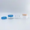 30g 50g Pared Delgada Rayado Tapa de Una Sola Capa Pet Tarro para Crema Capacidad Pequeña Crema Facial Crema para Ojos Empaque para Cuidado de la Piel Tarro de Boca Ancha